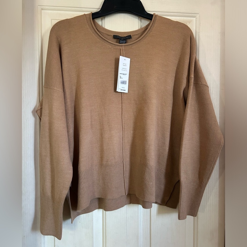 French Connection NWT Women’s L 78MTP 26 Camel Mel Sweater